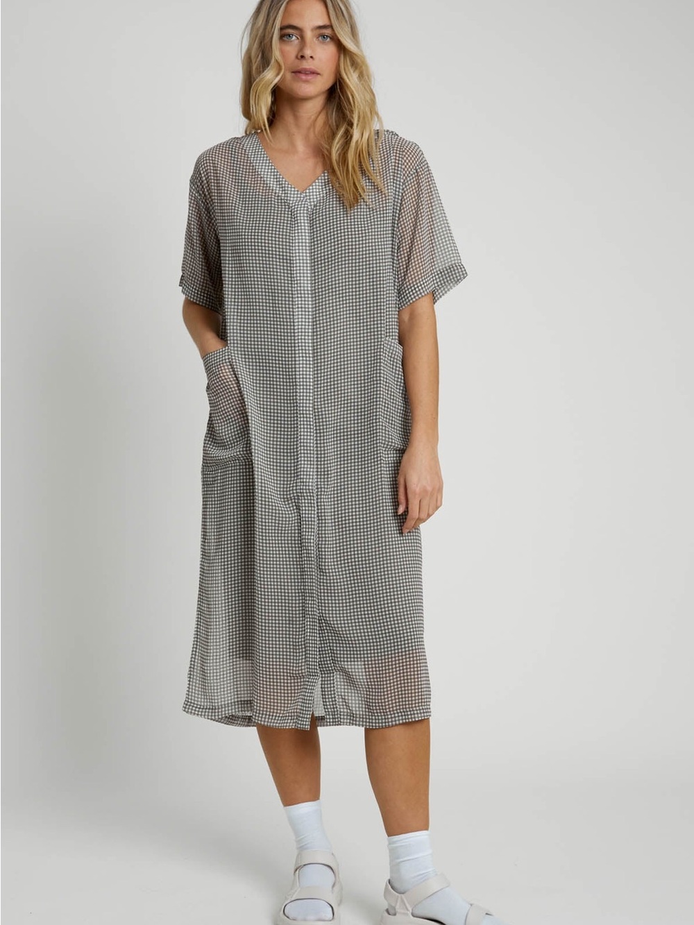NATIVE YOUTH Gingham Maxi Dress